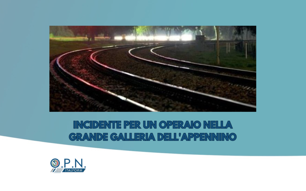 Incidente per un operaio nella Grande galleria dell'Appennino